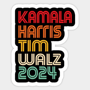 Kamala Harris 2024 Tim Walz VP Vintage Style Sticker